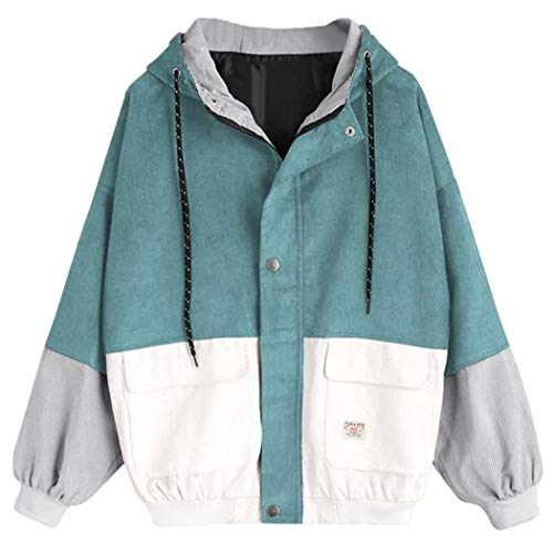 Overdose Mujer De Manga Larga Patchwork De Pana De Invierno De Gran TamañO De La Manera Chaqueta De La Cremallera Rompevientos Capa De Abrigo Overdose Mujer De Manga Larga Patchwork De Pana De Invierno De Gran TamañO De La Manera Chaqueta De La Cremallera Rompevientos Capa De Abrigo