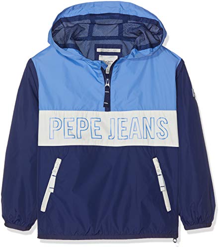 Pepe Jeans Brandon Chaqueta, Azul (Steel Blue 563), 9-10 años (Talla del Fabricante: 10) para Niños