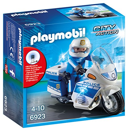 PLAYMOBIL City Action Policía con Moto y Luces LED, A partir de 5 años (6923) PLAYMOBIL City Action Policía con Moto y Luces LED, A partir de 5 años (6923)