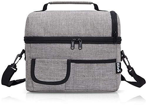 PuTwo Térmica Porta Alimentos 8L Hermética Bolsa Térmica Plegable Bolso Nevera Térmica Tela Bolsas Térmicas para Llevar Comida Nevera Almuerzo para Adulto Mujer Niños Trabajo Oficina Playa Viaje -Gris PuTwo Térmica Porta Alimentos 8L Hermética Bolsa Térmica Plegable Bolso Nevera Térmica Tela Bolsas Térmicas para Llevar Comida Nevera Almuerzo para Adulto Mujer Niños Trabajo Oficina Playa Viaje -Gris
