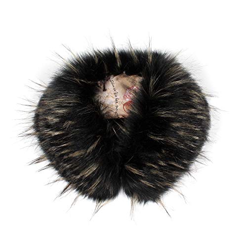 QinMM bufanda Pañuelos de piel sintética para mujeres cuello de piel de invierno cálido para la chaqueta QinMM bufanda Pañuelos de piel sintética para mujeres cuello de piel de invierno cálido para la chaqueta
