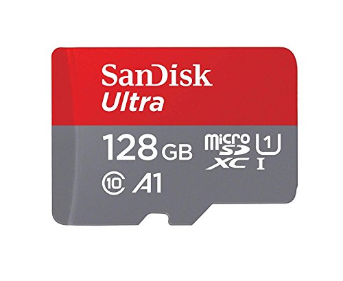 SanDisk Ultra - Tarjeta de memoria microSDXC de 128 GB con adaptador SD, velocidad de lectura hasta 100 MB/s, Clase 10, A1 SanDisk Ultra - Tarjeta de memoria microSDXC de 128 GB con adaptador SD, velocidad de lectura hasta 100 MB/s, Clase 10, A1