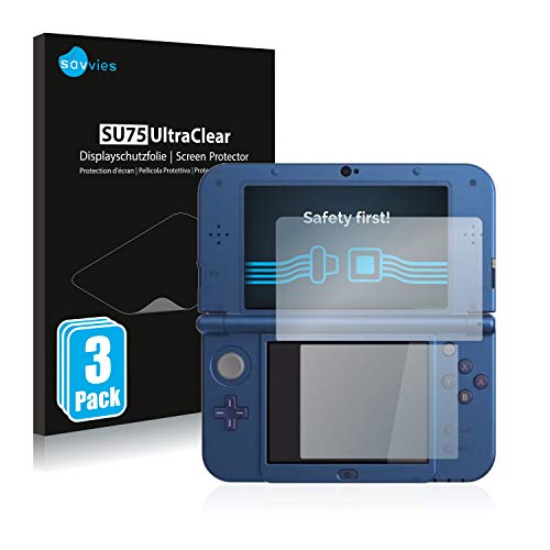 savvies Protector Pantalla Compatible con Nintendo New 3DS XL (6 Unidades) Pelicula Ultra Transparente savvies Protector Pantalla Compatible con Nintendo New 3DS XL (6 Unidades) Pelicula Ultra Transparente