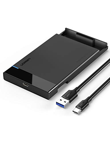 UGREEN Caja Disco Duro Externo 2.5", Carcasa Disco Duro 2.5" USB C con UASP, Caja Disco Duro de HDD SSD SATA I/II/III de 7mm 9.5mm de Altura para PS4 PS3 PC, 6 TB MAX, con Cable USB C a USB A 3.0 UGREEN Caja Disco Duro Externo 2.5", Carcasa Disco Duro 2.5" USB C con UASP, Caja Disco Duro de HDD SSD SATA I/II/III de 7mm 9.5mm de Altura para PS4 PS3 PC, 6 TB MAX, con Cable USB C a USB A 3.0
