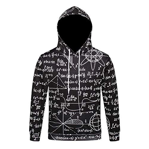 WWricotta LuckyGirls Sudaderas con Capucha para Hombre de Manga Larga 3D Estampado de Fórmula Matemática Deportes Fitness Camisetas Casual Poleras Polo Abrigo WWricotta LuckyGirls Sudaderas con Capucha para Hombre de Manga Larga 3D Estampado de Fórmula Matemática Deportes Fitness Camisetas Casual Poleras Polo Abrigo