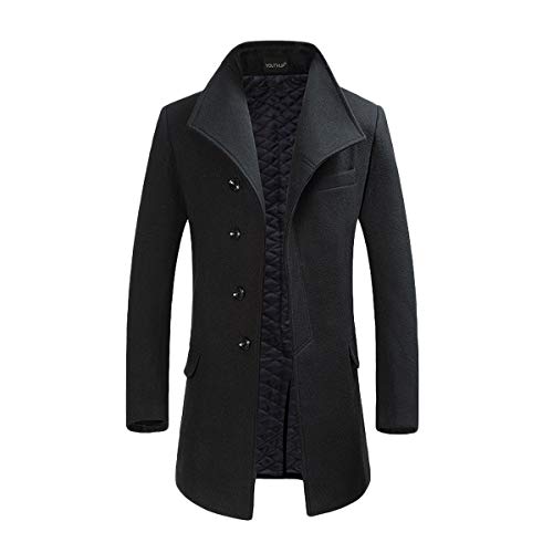 YOUTHUP Abrigos para Hombre Sobretodo de Invierno de Mezcla de Lana Chaquetas Slim Fit Casuales YOUTHUP Abrigos para Hombre Sobretodo de Invierno de Mezcla de Lana Chaquetas Slim Fit Casuales