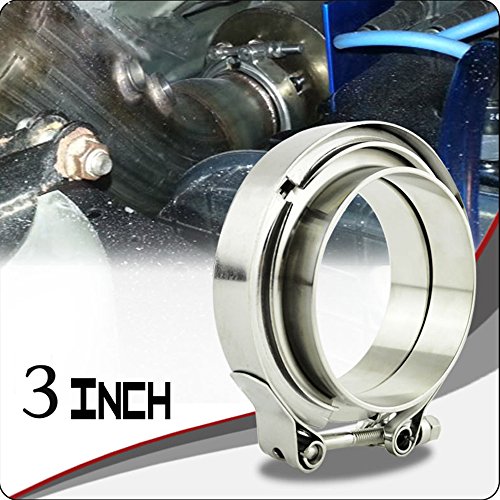 3 '' Inch Exhaust Clamp Kit de bridas de desagüe de Turbo Wastegate de manguera de acero inoxidable de 76MM inoxidable 3 '' Inch Exhaust Clamp Kit de bridas de desagüe de Turbo Wastegate de manguera de acero inoxidable de 76MM inoxidable