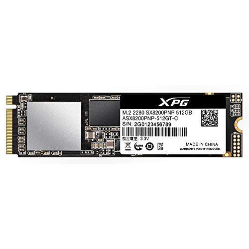 Adata ASX8200PNP-512GT-C - Disco SSD M.2, Color Negro Adata ASX8200PNP-512GT-C - Disco SSD M.2, Color Negro