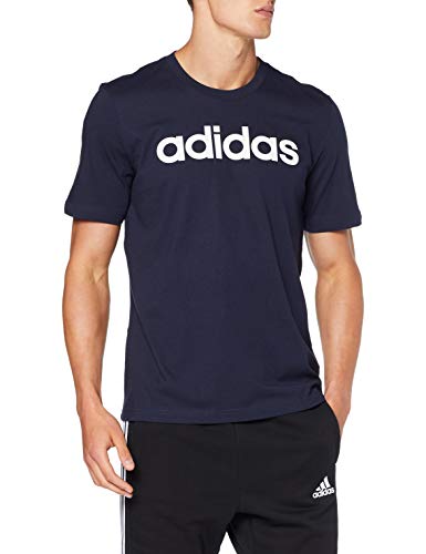 adidas Essentials Linear Logo tee Camiseta, Hombre, Azul (Legend Ink/White), L