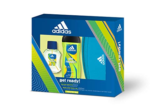 Adidas Get Ready! Set para Hombre, Contiene: Neceser Adidas + Get Ready! Eau de Toilette 50 ml + Get Ready! Body Hair Face 3 in 1 Shower Gel 250 ml Adidas Get Ready! Set para Hombre, Contiene: Neceser Adidas + Get Ready! Eau de Toilette 50 ml + Get Ready! Body Hair Face 3 in 1 Shower Gel 250 ml