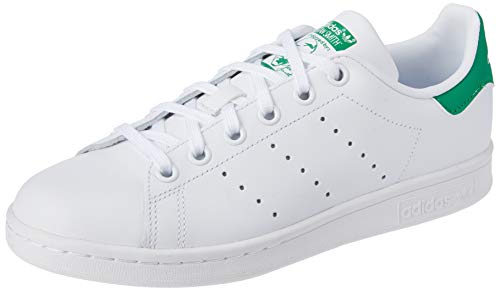 adidas Stan Smith J Zapatillas Unisex Niños, Blanco (Footwear White/Footwear White/Green 0), 36 EU