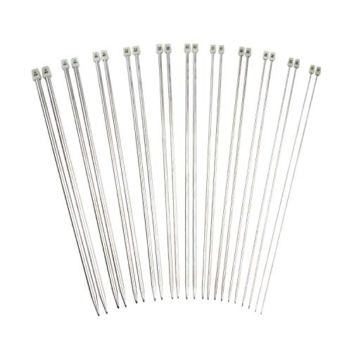 Agujas de tejer, EverFabulous 11 pares (22 piezas) Acero inoxidable Recto único puntiagudo Kit de artesanía 2.0mm 2.5mm 3.0mm 3.5mm 4.0mm 4.5mm 5.0mm 5.5mm 6.0mm 7.0mm 8.0mm(14 pulgadas) (14 Pulgadas) Agujas de tejer, EverFabulous 11 pares (22 piezas) Acero inoxidable Recto único puntiagudo Kit de artesanía 2.0mm 2.5mm 3.0mm 3.5mm 4.0mm 4.5mm 5.0mm 5.5mm 6.0mm 7.0mm 8.0mm(14 pulgadas) (14 Pulgadas)