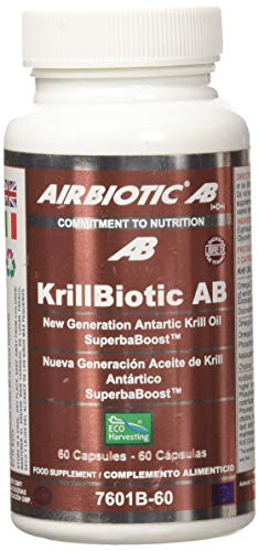AIRBIOTIC AB - KrillBiotic AB, Ácidos Grasos Esenciales, Omegas para el Corazón, Cerebro y Colesterol, 60 Cápsulas