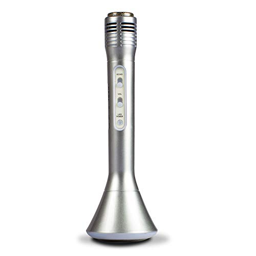 Akai MIC02 - Micrófono (Karaoke microphone, 100-10000 Hz, Inalámbrico, Bluetooth, MicroSD (TransFlash), 80 mm)