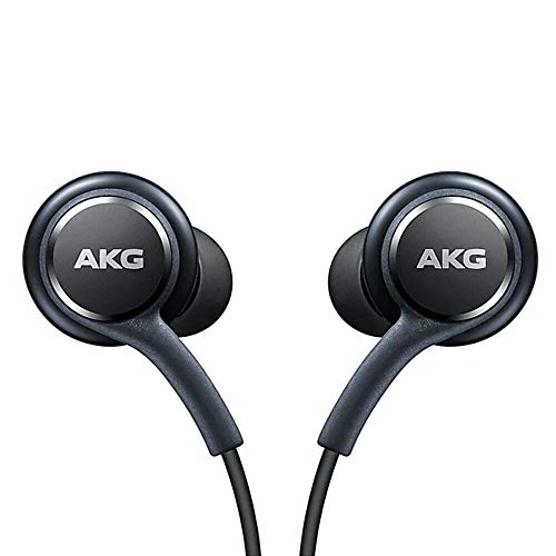 Auriculares de Manos Libres Oficiales para Samsung Galaxy S8/S8, calibrados por AKG/Harman Kardon, Negro, EO-IG955BSEGWW, Suministro sin Caja (Venta al por Menor), protección contra enredos