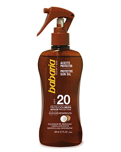 Babaria Pistola Aceite Protector Solar Coco SPF20-200 ml