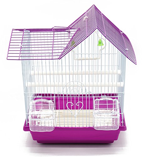 BPS Jaula Pájaros Metal con Comedero Bebedero Columpio Saltador Cubeta 30 x 23 x 39 cm Color al Azar BPS-1164 BPS Jaula Pájaros Metal con Comedero Bebedero Columpio Saltador Cubeta 30 x 23 x 39 cm Color al Azar BPS-1164