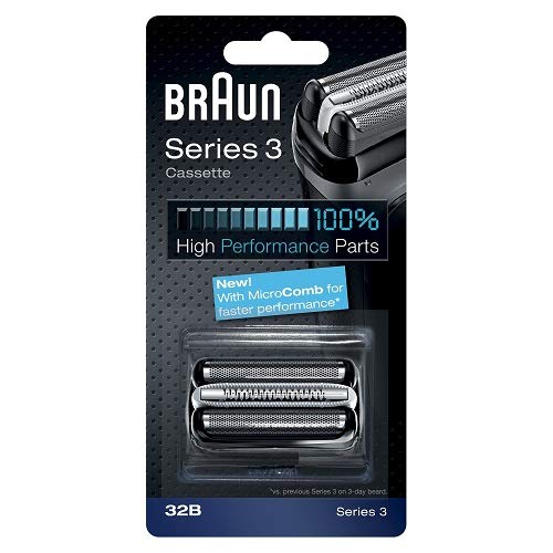 Braun Series 3 32B Cabezal de Recambio para Afeitadora Eléctrica, Compatible con las Afeitadoras Series 3 ProSkin, Negro
