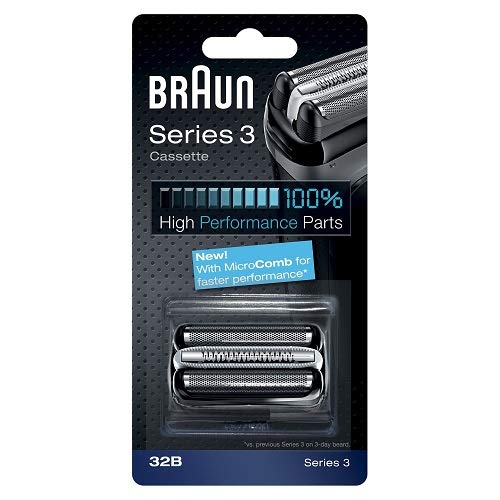 Braun Series 3 32B Cabezal de Recambio para Afeitadora Eléctrica, Compatible con las Afeitadoras Series 3 ProSkin, Negro Braun Series 3 32B Cabezal de Recambio para Afeitadora Eléctrica, Compatible con las Afeitadoras Series 3 ProSkin, Negro