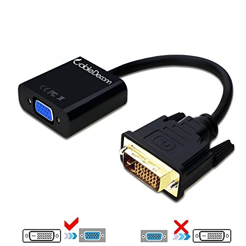 CableDeconn E0309 - Cable Activo DVI-D Link 24 a VGA (M/F) Color Negro
