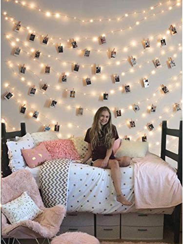 Clip Cadena de Luces LED,LECLSTAR 5m 50 LED Fotoclips Guirnalda de Luces,ideal para Hogar, Pared, Navidad, Fiesta, Boda,Decoraciones de Dormitorio(50 Clips) Clip Cadena de Luces LED,LECLSTAR 5m 50 LED Fotoclips Guirnalda de Luces,ideal para Hogar, Pared, Navidad, Fiesta, Boda,Decoraciones de Dormitorio(50 Clips)
