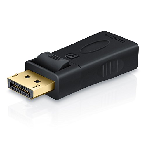 CSL-Computer Full HD Adaptador de Displayport DP a HDMI Alta Velocidad Incl. transmisión de Audio - 1080p - De Displayport Conector M a HDMI Conector A - Certificado - Compatible con Apple y PC