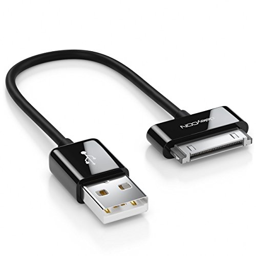 deleyCON 0,15m 30-Pin USB Cable Dock Connector Cable de Sincronización Cable de Carga Cable de Datos Compatible con iPhone 4s 4 3Gs 3G iPad iPod - Negro deleyCON 0,15m 30-Pin USB Cable Dock Connector Cable de Sincronización Cable de Carga Cable de Datos Compatible con iPhone 4s 4 3Gs 3G iPad iPod - Negro