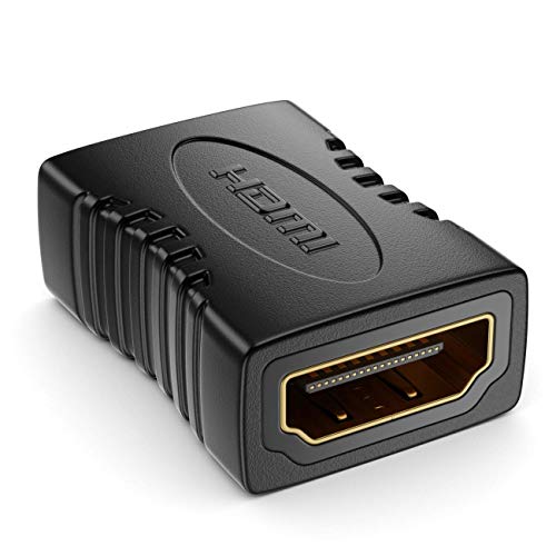 deleyCON Acoplamiento HDMI Adaptador Conector - Toma HDMI (Tipo A) para Toma HDMI (Tipo A) - HDR ARC 3D 4K 2160p Full HD 1080p Beamer LCD LED Plasma TV Monitor