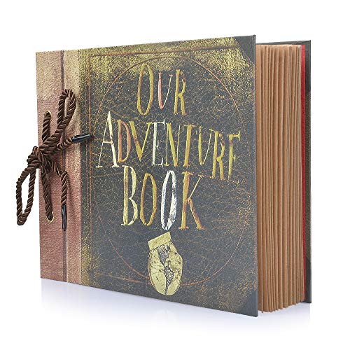 Fun Sponsor Scrapbook,Our Adventure Book,albumes Fotos,Álbum de Fotos DIY Libro de Visitas de Boda,cumpleaños,Familia,niños,Amigos