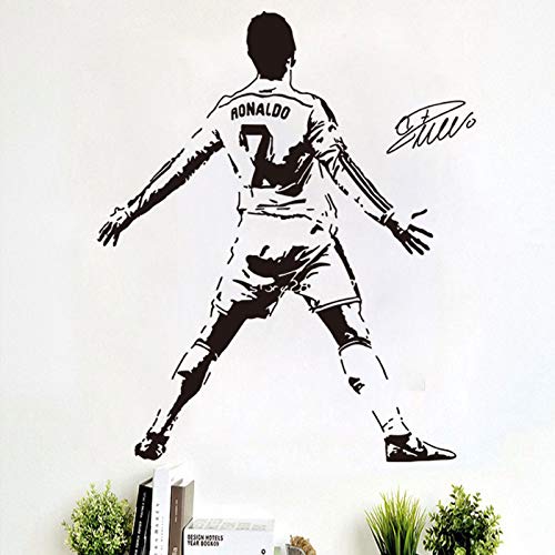 Fútbol Deportes super estrella Jugador de fútbol Cristiano Ronaldo CR7 Juventus FC DIY Etiqueta de la pared Art decal poster boy dormitorio decoración del hogar
