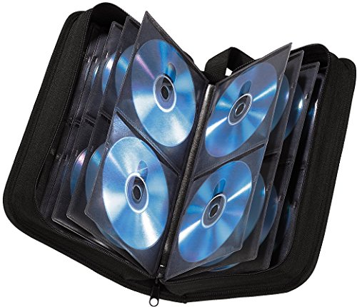 Hama - Estuche porta CD para 80 CD/DVD/Blu-rays, portafolios para guardar CD, negro