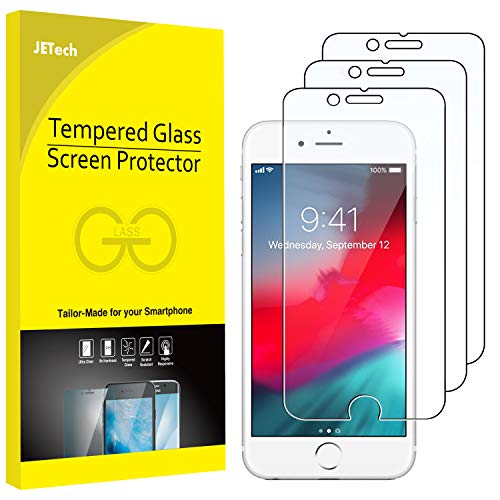 JETech Protector de Pantalla para Apple iPhone 8, iPhone 7, iPhone 6s, iPhone 6, Vidrio Templado, 3 Unidades