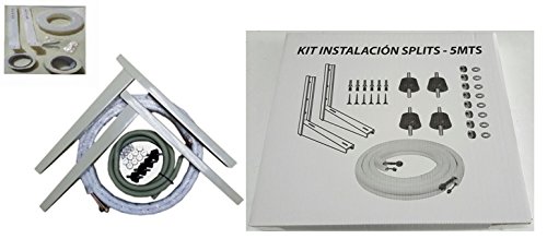 Kit Instalación Montaje Split hasta 3000Fr Tubos Cobre 1/4-3/8 3MT + Soporte Pared + 4 silemblock