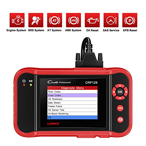 Launch CRP129 X431 Diagnóstico Multimarca OBDII/EOBD lectura/borrado códigos error, Motor, Transmisión, ABS, Airbag, Aceite, SAS, Batería en pantalla TFT 3,5 pulgadas 320 x 480 tarjeta TF 1 GB Launch CRP129 X431 Diagnóstico Multimarca OBDII/EOBD lectura/borrado códigos error, Motor, Transmisión, ABS, Airbag, Aceite, SAS, Batería en pantalla TFT 3,5 pulgadas 320 x 480 tarjeta TF 1 GB