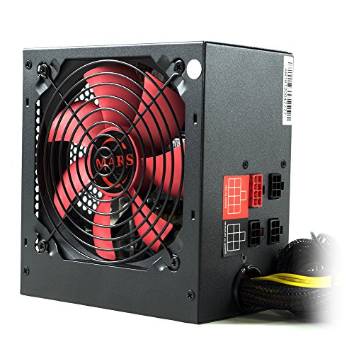 Mars Gaming MPII850, Fuente de Alimentación Para Pc (850 W, 12 V, Atx, Cableado Modular, Ventilador 12 Cm, Sistema Anti-Vibración, Eficiencia + 85%), SATA, 850W, Negro/Rojo