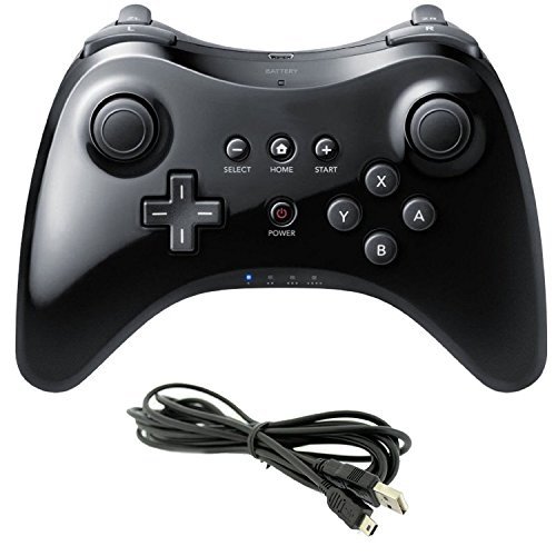 mini kitty Mando Pro Inalámbrico para Nintendo Wii U - Negro