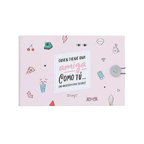 Mr. Wonderful Álbum de Fotos Amiga como tú… ¡no Necesita Otro Tesoro, Papel, Multicolor, 23 x 15 x 3,5 cm