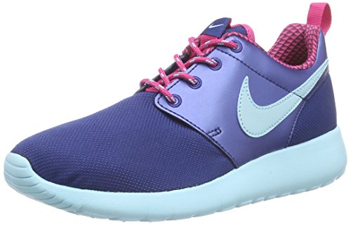 Nike Rosherun (GS), Zapatillas de Deporte Interior Niños^Niñas, Azul-Blau (Insignia Blue/Copa/Vivid Pink), 38,5 EU