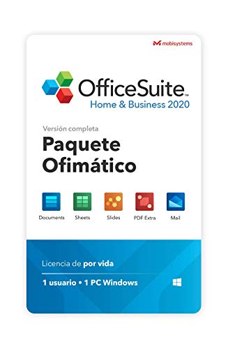 OfficeSuite Home & Business 2020 - licencia completa - Compatible con Microsoft® Office Word®, Excel®, PowerPoint® para PC Windows 10 8.1 8 7 (1PC/1Usuario)