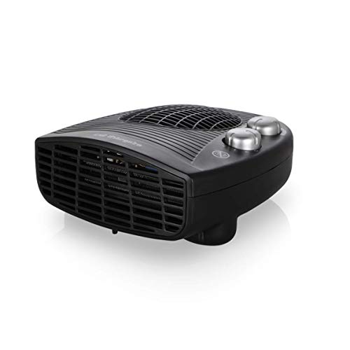 Orbegozo FH-5028 Calefactor eléctrico con termostato ajustable, 2000 W de potencia, 2 posiciones de calor y función ventilador, Negro