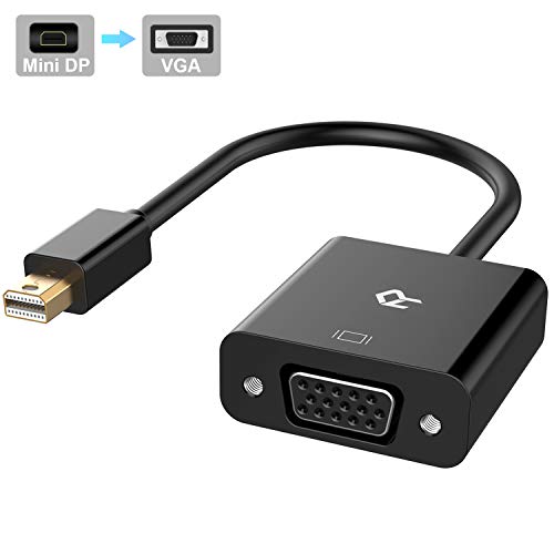 Rankie Adaptador Mini DisplayPort (Thunderbolt) (Mini DP) a VGA, 1080P, Negro Rankie Adaptador Mini DisplayPort (Thunderbolt) (Mini DP) a VGA, 1080P, Negro