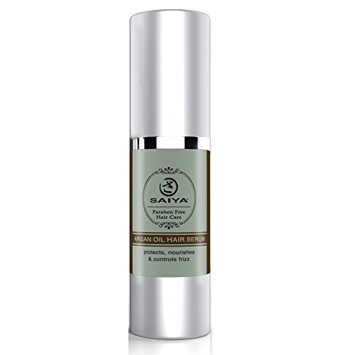 Saiya Tratamiento de suero de aceite de Argán para la restauración del cabello dañado –Fortalece el cabello, nutre e hidrata – restaura la raíz, las puntas y el daño por el calor – 30 ml Saiya Tratamiento de suero de aceite de Argán para la restauración del cabello dañado –Fortalece el cabello, nutre e hidrata – restaura la raíz, las puntas y el daño por el calor – 30 ml