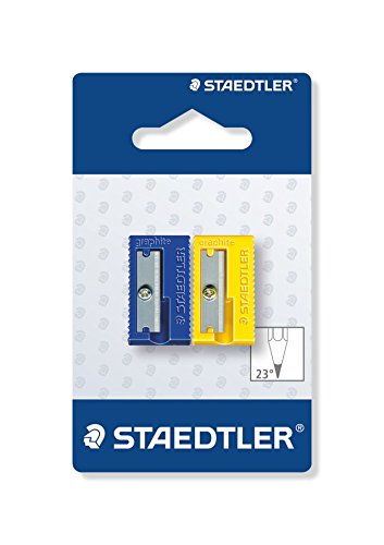 STAEDTLER 510 50 BK2 - Afilalápices de plástico. Pack con 2 sacapuntas de colores. STAEDTLER 510 50 BK2 - Afilalápices de plástico. Pack con 2 sacapuntas de colores.