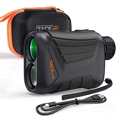 TACKLIFE Telémetro de Golf 800m/875yd, Telémetro Laser de Aumento de 7x24 mm, con Pin/Range/Speed/Scanning Model, Carga USB, Bolsa de Protectora, para Golf, Caza, Senderismo - MLR01