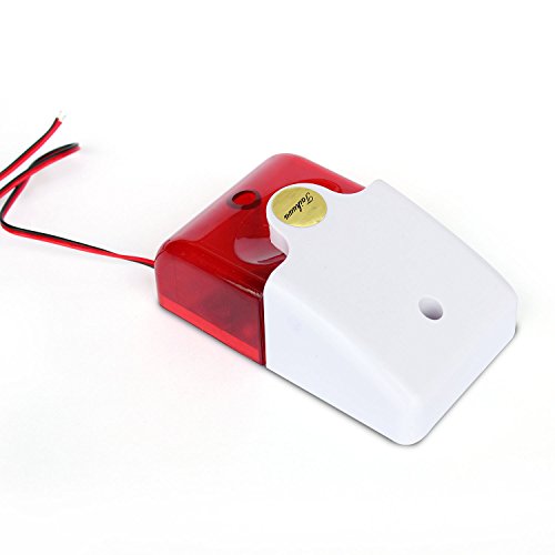 Taikuwu Siren - Sistema de alarma de sonido con cable para casa, empresa, comunidad, almacén, 12 V, 105 dB Taikuwu Siren - Sistema de alarma de sonido con cable para casa, empresa, comunidad, almacén, 12 V, 105 dB