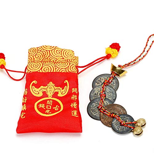 TingFengGe Cinco Emperador Moneda de Cobre Puro auténticas Monedas de Oro lingote de Cobre Adosado Colgante de Bell Geomancy Omen Amulet exorcizar espíritus malignos Dinero Dibujo Riqueza Fortuna TingFengGe Cinco Emperador Moneda de Cobre Puro auténticas Monedas de Oro lingote de Cobre Adosado Colgante de Bell Geomancy Omen Amulet exorcizar espíritus malignos Dinero Dibujo Riqueza Fortuna