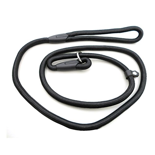 UEETEK Ajustable Collar Correa de Perro Mascota en Nylon Mascota Adiestramiento Cuerda Correa con Manija de Control Negro 140cm UEETEK Ajustable Collar Correa de Perro Mascota en Nylon Mascota Adiestramiento Cuerda Correa con Manija de Control Negro 140cm