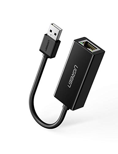 UGREEN Adaptador USB a Ethernet RJ45, Adaptador Tarjeta de red Lan Ethernet 100Mbps a USB 2.0 para Nintendo Switch, XiaoMi Mi Box S, Mi Box 3, Macbook Pro, Macbook Air, Wii, WiiU, Chromecast etc