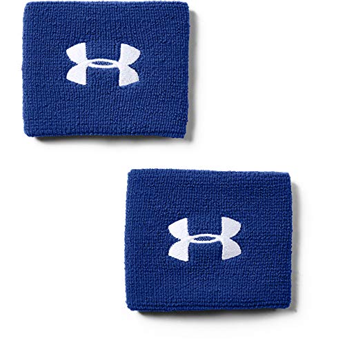 Under Armour UA 7.5cm Performance Wristband Pack de 2 Muñequeras para Hombre, Accesorios de Entrenamiento, Azul (Blue 400), Talla Única