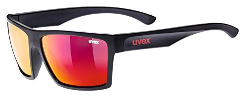 Uvex LGL 29 Gafas de Ciclismo, Unisex Adulto, Negro/Rojo, Talla Única